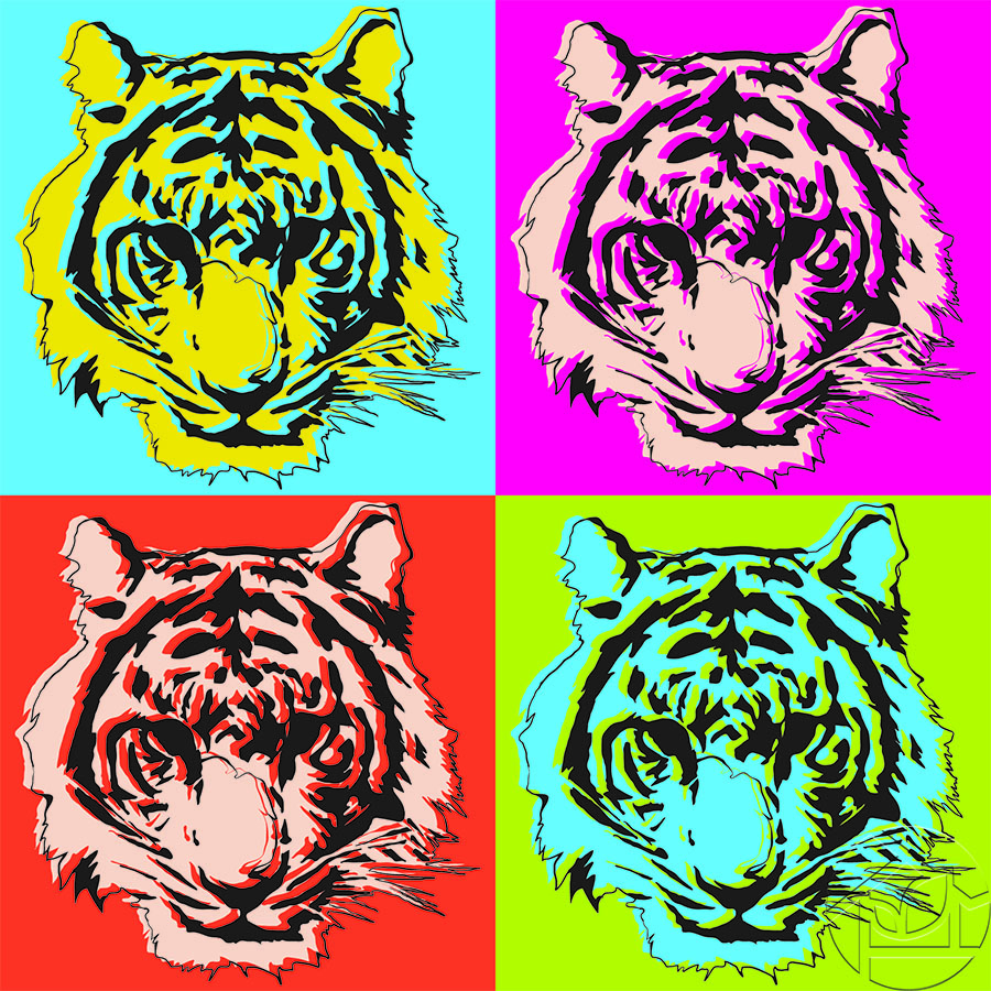 Поп арт Тигр