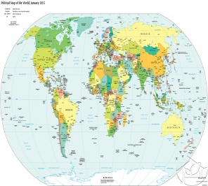 Геополитическая карта на английском языке