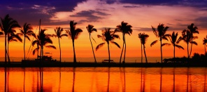Багровый закат в Доминикане