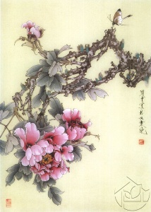 Китайский рисунок Ветка Сакуры