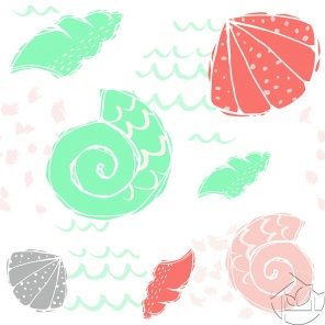 Детская иллюстрация морские ракушки