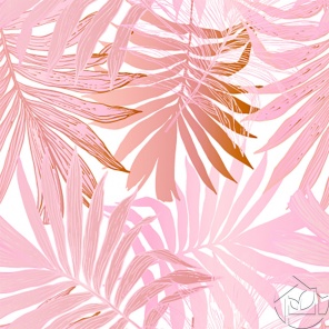 Розовые пальмовые листья