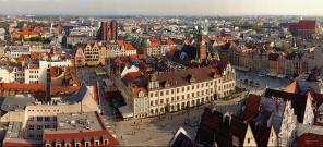 Вид на город Вроцлав сверху