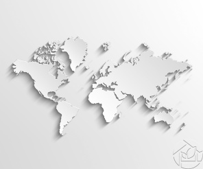 Светлая 3D карта Мира