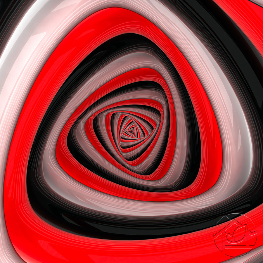 Треуголня красно-чёрная спираль