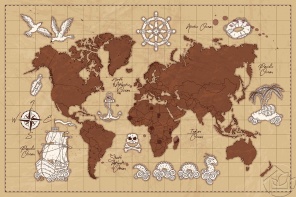 Пиратская карта мира