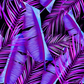 Фиолетовые пальмовые листья