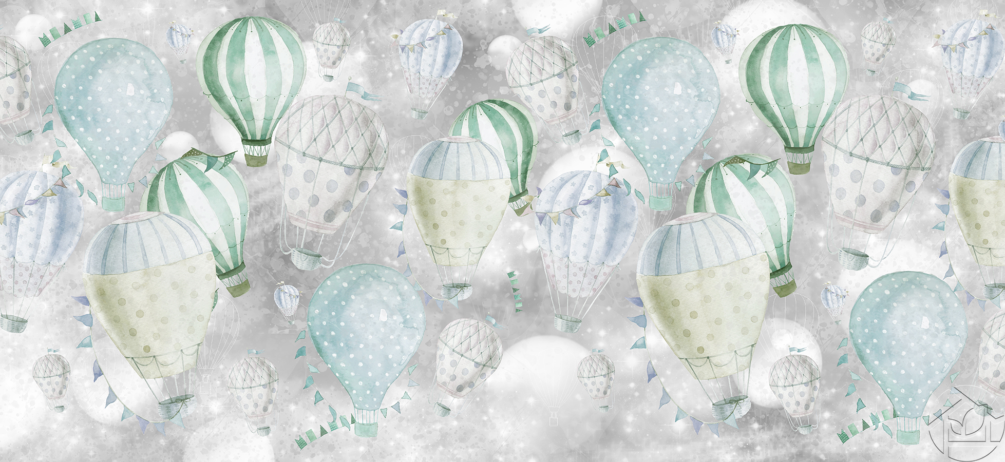 Зеленоватые воздушные шары