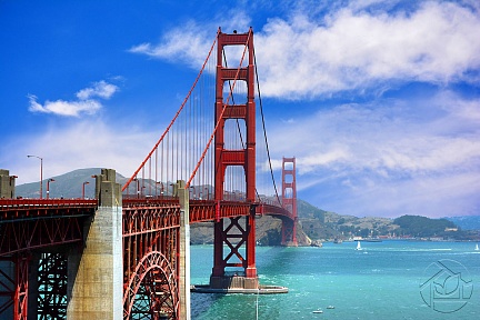 Мост Золотые Ворота в американском городе Сан-Франциско