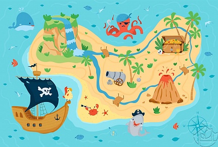 Карта пиратского острова
