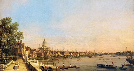 Вид Лондона художник Каналетто 1750