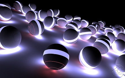 3D абстракция неоновые шары