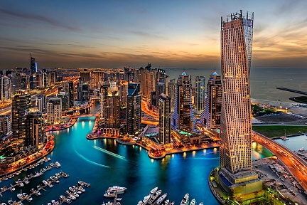 Красивые огни Дубая