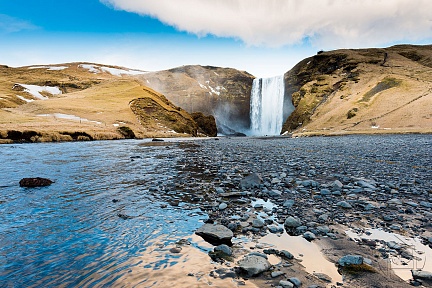 Скоугафосс Водопад в Исландии