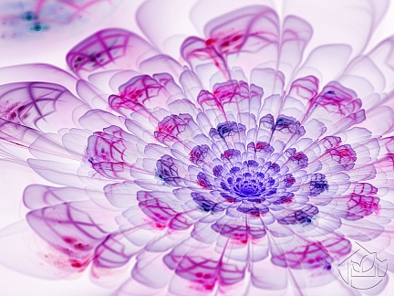 Фрактальный фиолетовый цветок