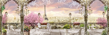 Панорманое кафе с видом на Париж