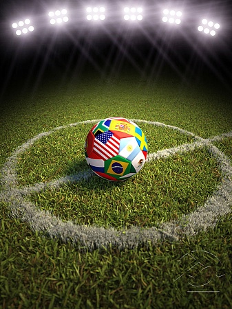 Мяч с флагами чемпионата мира по футболу