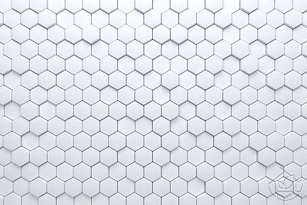 3D стена из светлых многоугольников