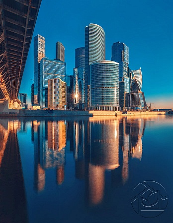 Москва-Сити в лучах заката