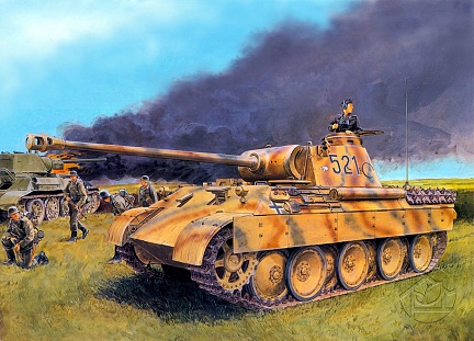 Рисунок немецкого танка «Пантера»