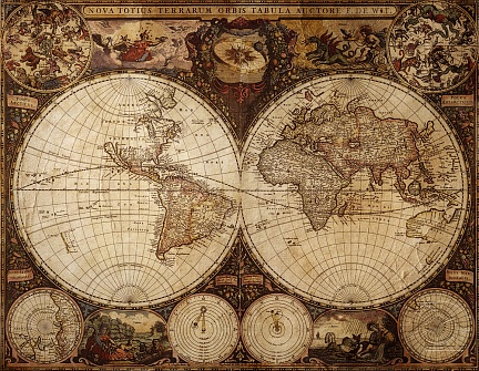 Новая Карта Земли, изданная в 1660 г. Фредериком де Витом