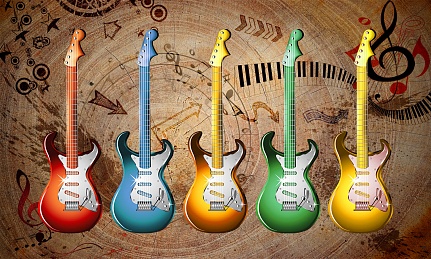 цветные гитары