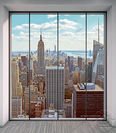 Панорманое окно на Нью-Йорк