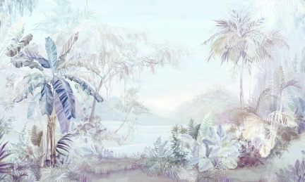 Тропический пейзаж рисунок