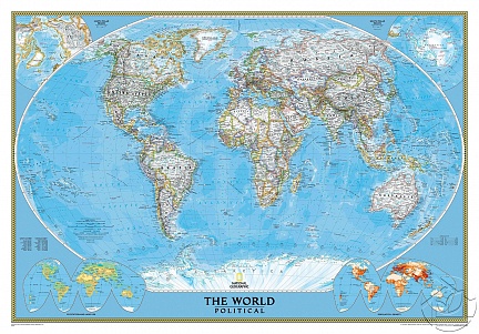 Современная карта Мира на английском языке