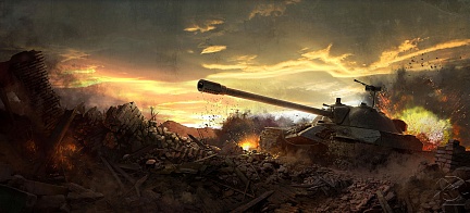 Тяжелый Танк ИС-7 в бою World of Tanks