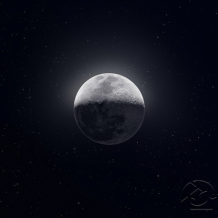 Вид на луну в космосе