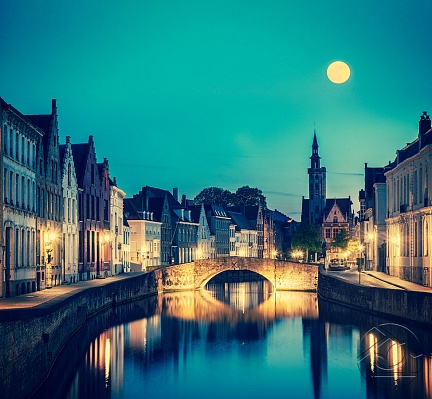 Лунная ночь в Бельгии