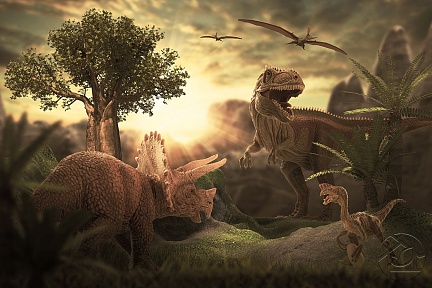 Динозавры на закате