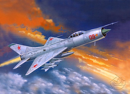 Советский всепогодный истребитель-перехватчик над облаками